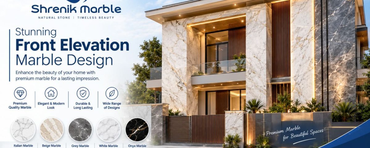 Front elevation marble design