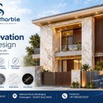 Front elevation marble design